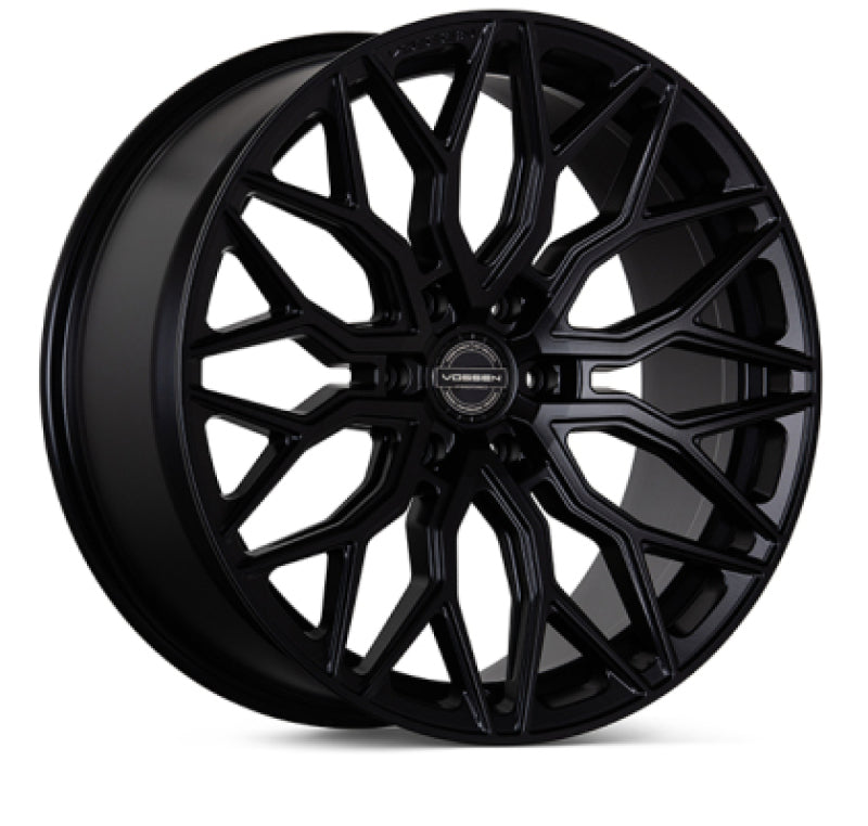 Vossen HF6-3 22-inch satin black forged wheels, 9.5-inch width, 6x139.7 bolt pattern, ET30, deep concave design