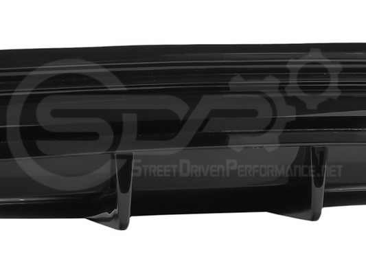 Chevrolet Camaro 2016-2024 rear bumper diffuser in glossy black with finned design by Street Driven Performance.