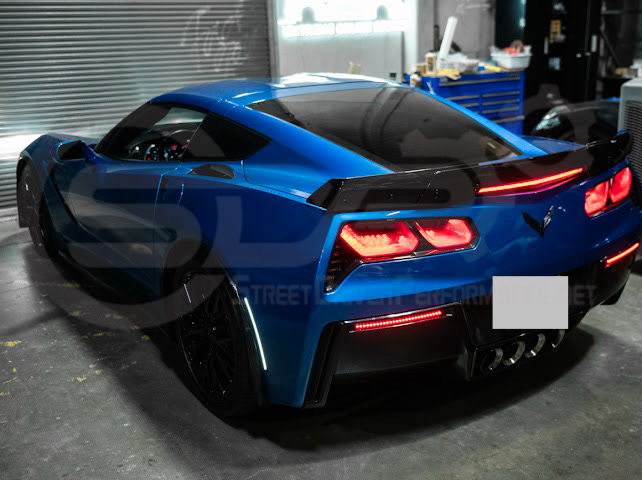 2014-2019 Chevrolet Corvette C7 | Rear Diffuser Smoke or Clear Lens LED Reflector Light Pair