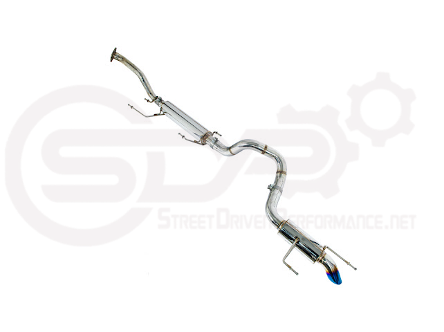 Toyota 4Runner 2025+ cat-back exhaust system by Street Driven Performance with chrome or burnt blue tips, shown with turn-down tips.