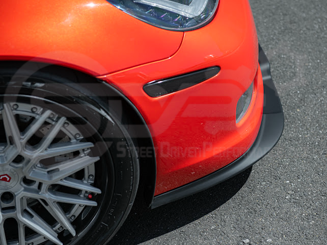2005-2013 C6 Corvette - 427 /Grand Sport / Z06 / ZR1 | ZRA1 Style Front Splitter Lip Ground Effects (Carbon Fiber or Primer Black)
