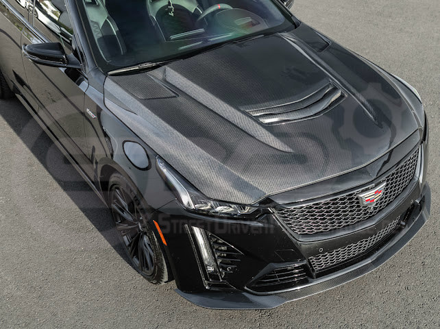 2022-2024 CADILLAC CT5-V BLACKWING SEDAN | FACTORY STYLE CARBON FIBER FRONT LIP SPLITTER GROUND EFFECTS