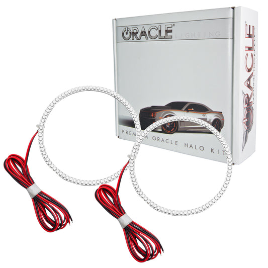 Oracle Lighting Hummer H3 2005-2010 LED fog light halo kit with white rings installed on fog lights.