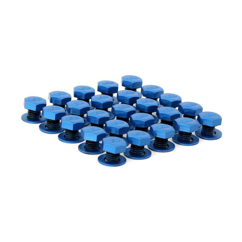 Method Wheels Lip Bolt in matte blue for street wheel installation, part of the Method Lip Bolt Kit with 36 bolts.