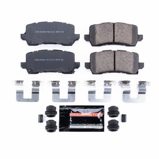 PowerStop Z23 Evolution Sport rear brake pads for 2017-2019 Acura MDX with hardware, performance brake pads for improved braking.