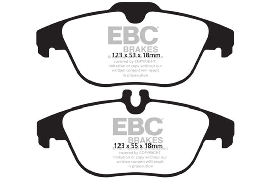 EBC Redstuff rear brake pads for Mercedes-Benz GLK250 2.1 Twin TD, high-performance automotive brake components