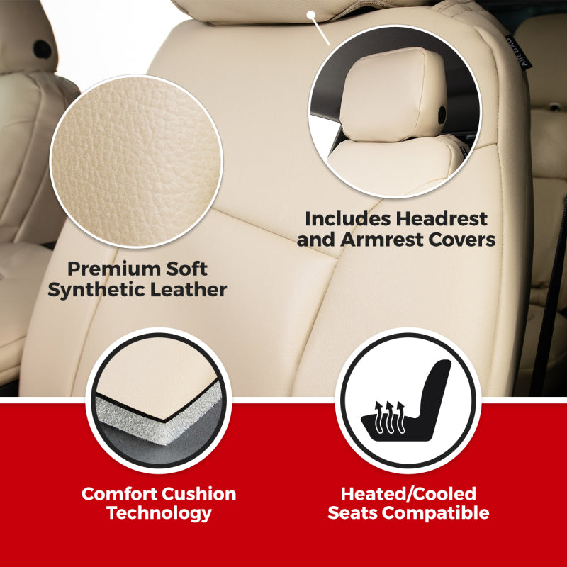 Covercraft leatherette custom second row seat covers for Toyota Corolla 23-26, fitted and protective upholstery for vehicle seats.
