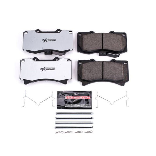 PowerStop Z36 truck and tow brake pads for Hummer H3 front, performance brake pads with hardware included.