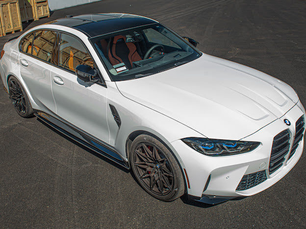 2021-Up BMW G80 M3 | M-Performance CARBON FIBER *ADD-ON* Side Skirts Extension Rocker Panel Ground Effects