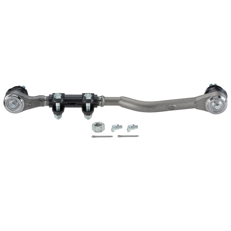 Moog tie rod for Nissan Frontier 1998-2004, automotive part showing the metal rod with connection ends.