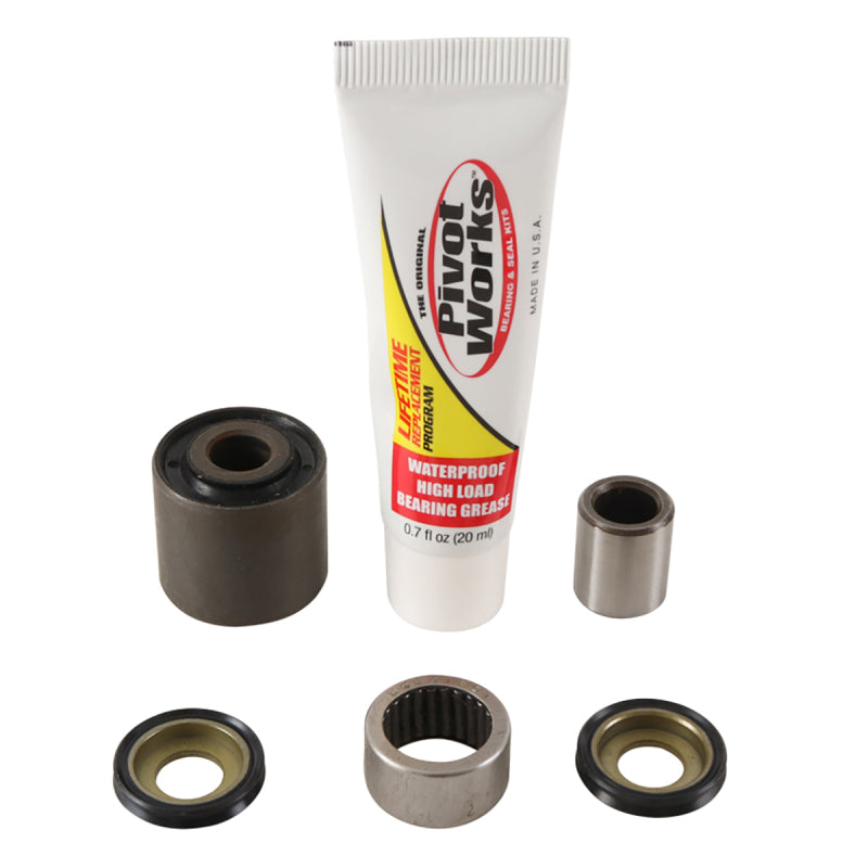 Pivot Works Kawasaki KDX200 rear shock bearing kit for control arms, includes durable bearings for optimal suspension performance.