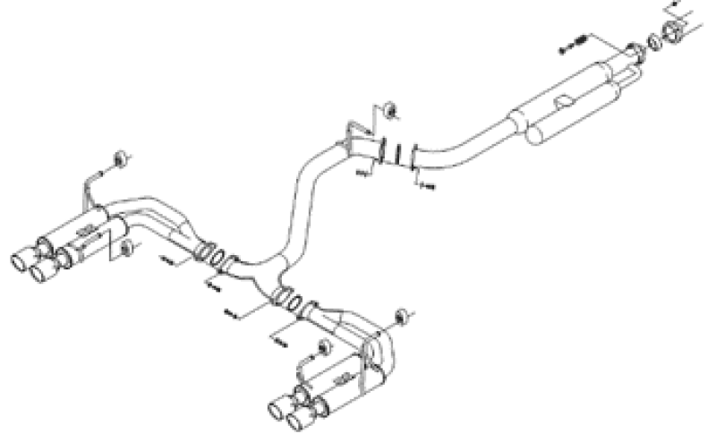 HKS 2021 Subaru WRX Legamax Sport catback exhaust system showing polished stainless steel exhaust tips and piping.