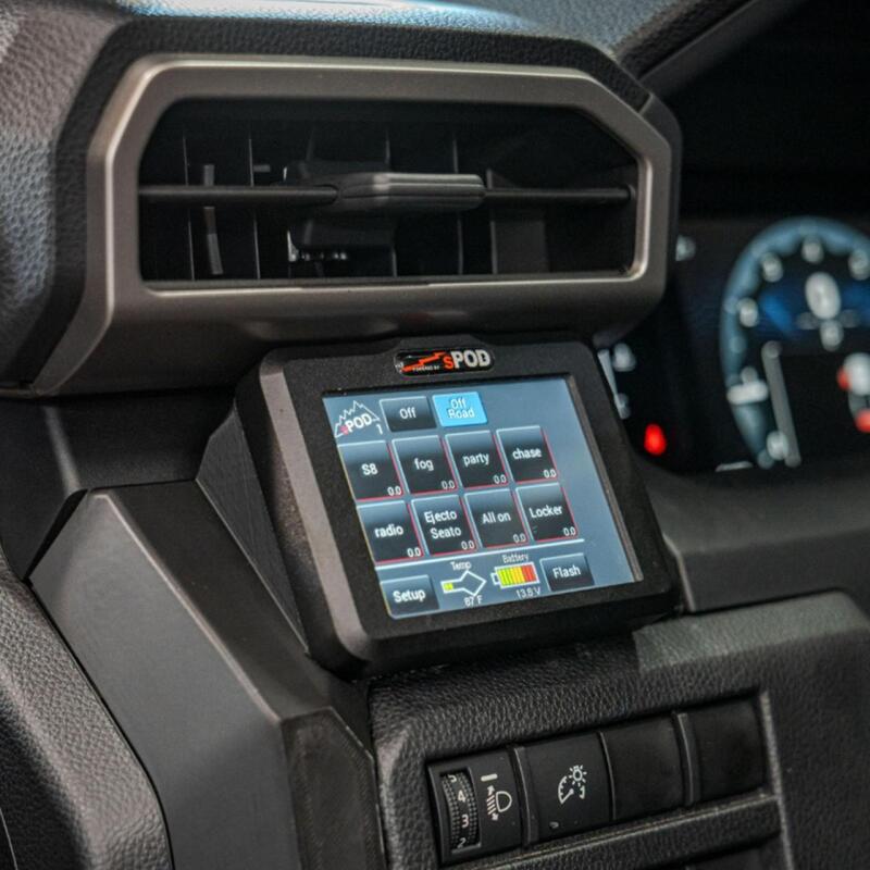 SPOD 25-26 Toyota 4Runner touchscreen BantamX switch panel installed in vehicle dashboard.