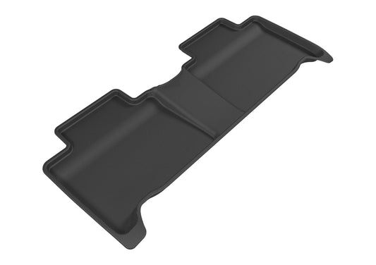Black 3D MAXpider rubber floor mats for second row of 2016-2018 Toyota RAV4 Hybrid, designed to protect vehicle interior.