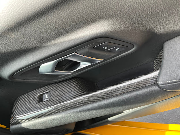 2020-Up Toyota GR Supra A90 | Factory Style DRY CARBON FIBER Side Door Window Switch Panel Cover
