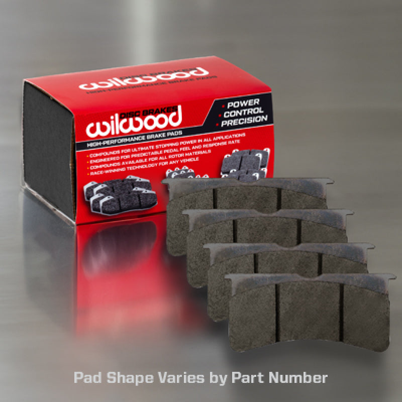 Wilwood XRZ4R performance brake pads with .80 inch thickness, designed for axle sets, shown in a close-up image.