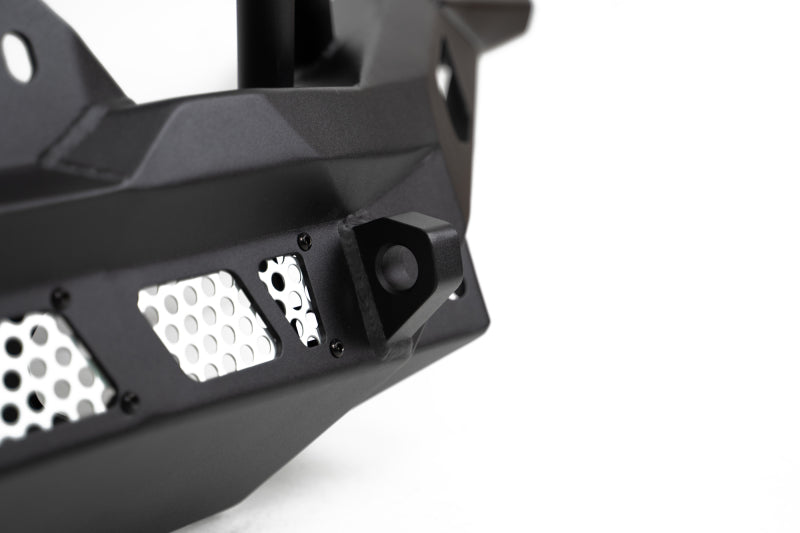 Steel front bumper by DV8 Offroad for Jeep Wrangler JK, JL, and Gladiator JT models, featuring rugged off-road design.