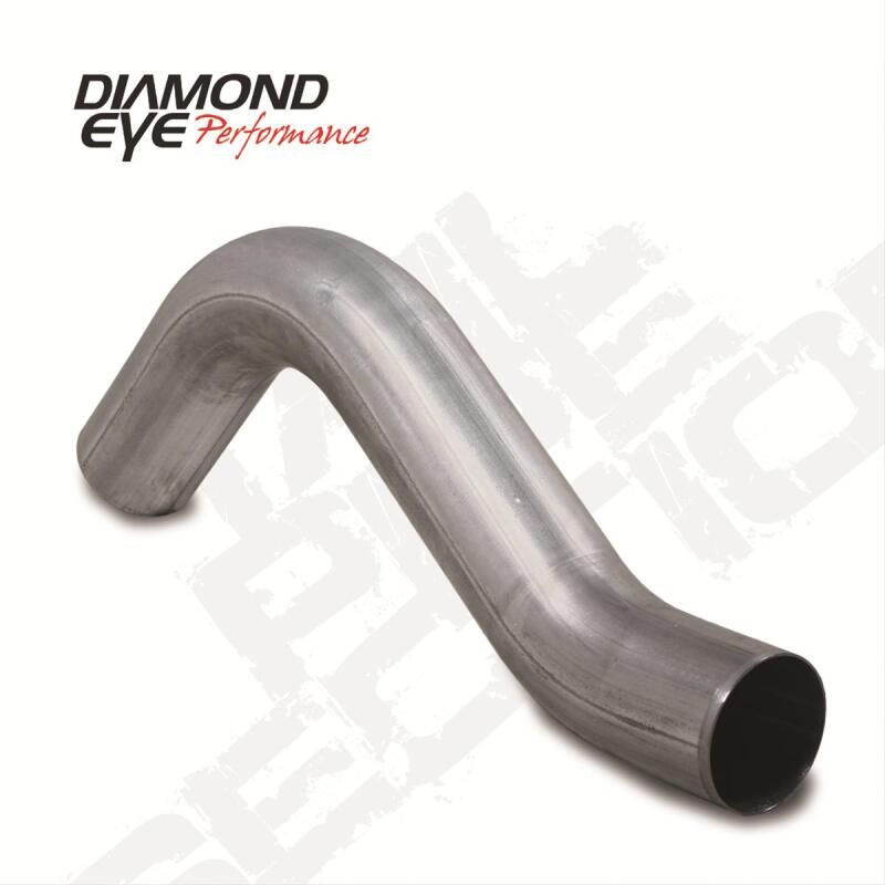 Diamond Eye Performance 4-inch stainless steel tail pipe for Ford F250/F350 turbo trucks, fits 1994-2007 models with single exhaust.