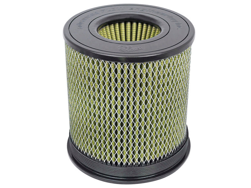 Pair of aFe Magnum FLOW Pro GUARD 7 replacement air filters for F-6, B-8, T-8, and H-8 models, universal fit, high-performance filters.