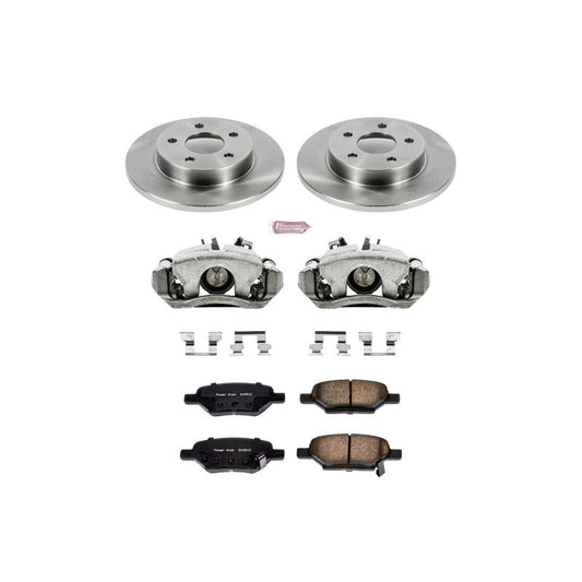 PowerStop OE rear brake kit with calipers for 2005-2008 Chevrolet Cobalt, featuring durable brake components and hardware.