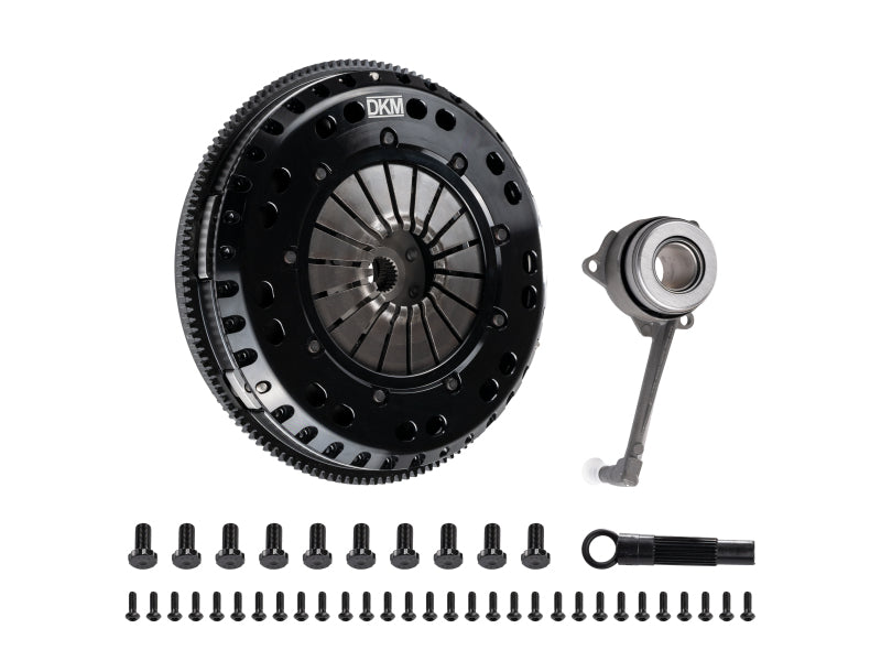 DKM Clutch 2.0 VW/Audi A3 TSI 8 Bolt Motor MS Twin Disc Clutch with Steel Flywheel, suitable for high torque applications.