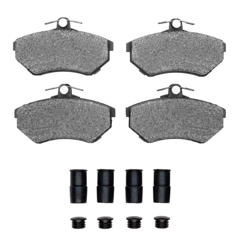 Audi 80 R1 Concepts front ceramic brake pads and hardware kit, OE quality for 1988-1992 models, shown with hardware components.