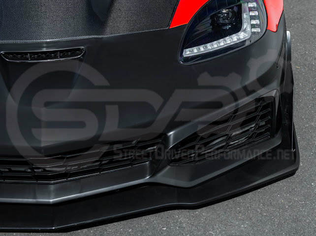 2005-2013 Corvette C6 Z06 | C7 ZR1 Style Primer Black Front Bumper Conversion Kit Replacement