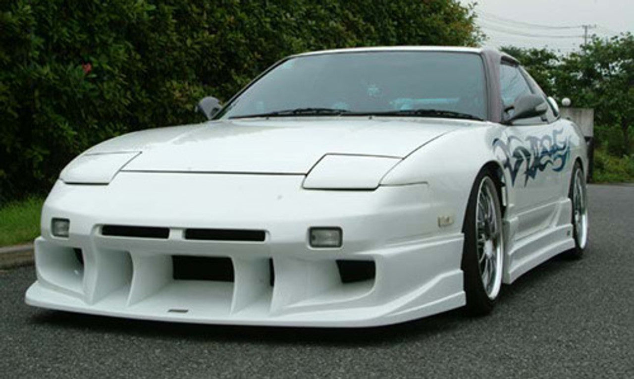 VeilSide 1989-1994 Nissan 240SX RPS13 180SX Flip Light Hatchback - S13 Silvia Coupe D1-GT Model Side Skirts (FRP)