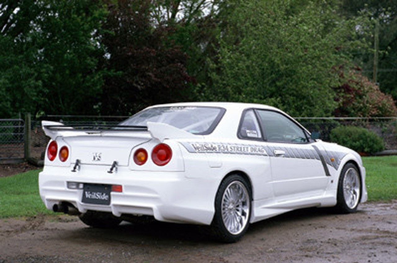VeilSide 1999-2002 Nissan GTR JDM BNR34 Skyline Street Drag Model Rear Bumper Spoiler (FRP)