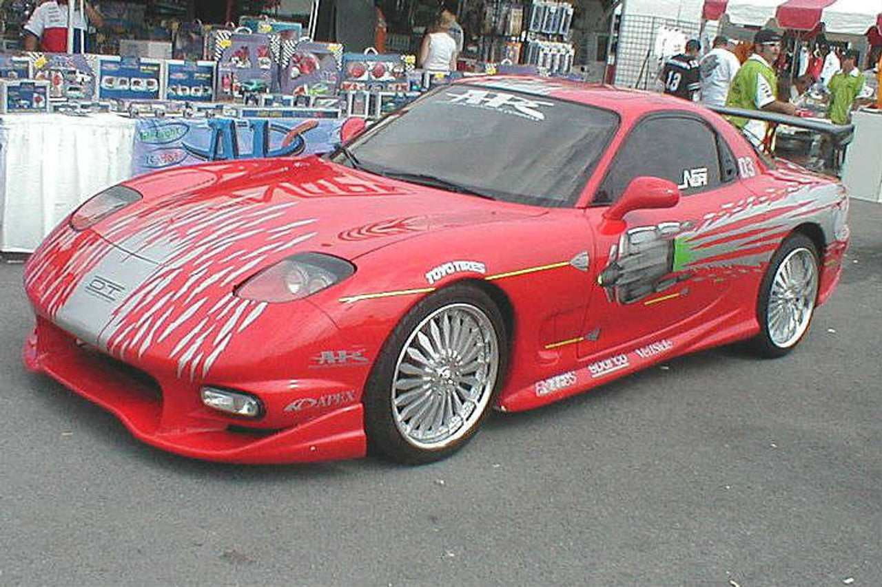 VeilSide 1993-2002 Mazda RX7 FD3S C-II Model Complete Kit (FRP)-Dominic Toretto Feature FF 1 - Includes Front Bumper, Pair of Side Skirts, Rear Caps, Carbon Rear Wing & Pair of Front Bumper Lights