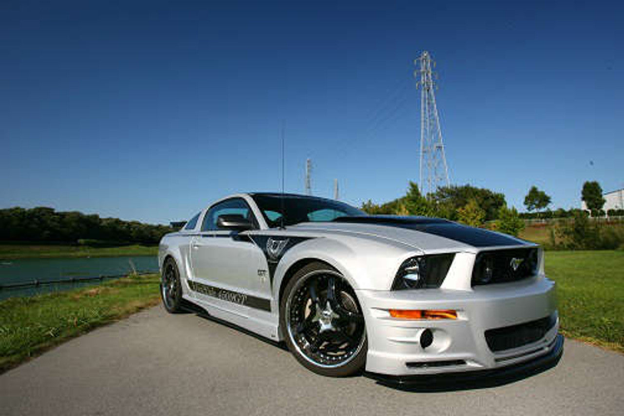 VeilSide 2005-2009 Ford Mustang GT USA Model Complete Kit (FRP) Front Bumper, Side Skirts, Door Panels, Rear Bumper & FRP Hood
