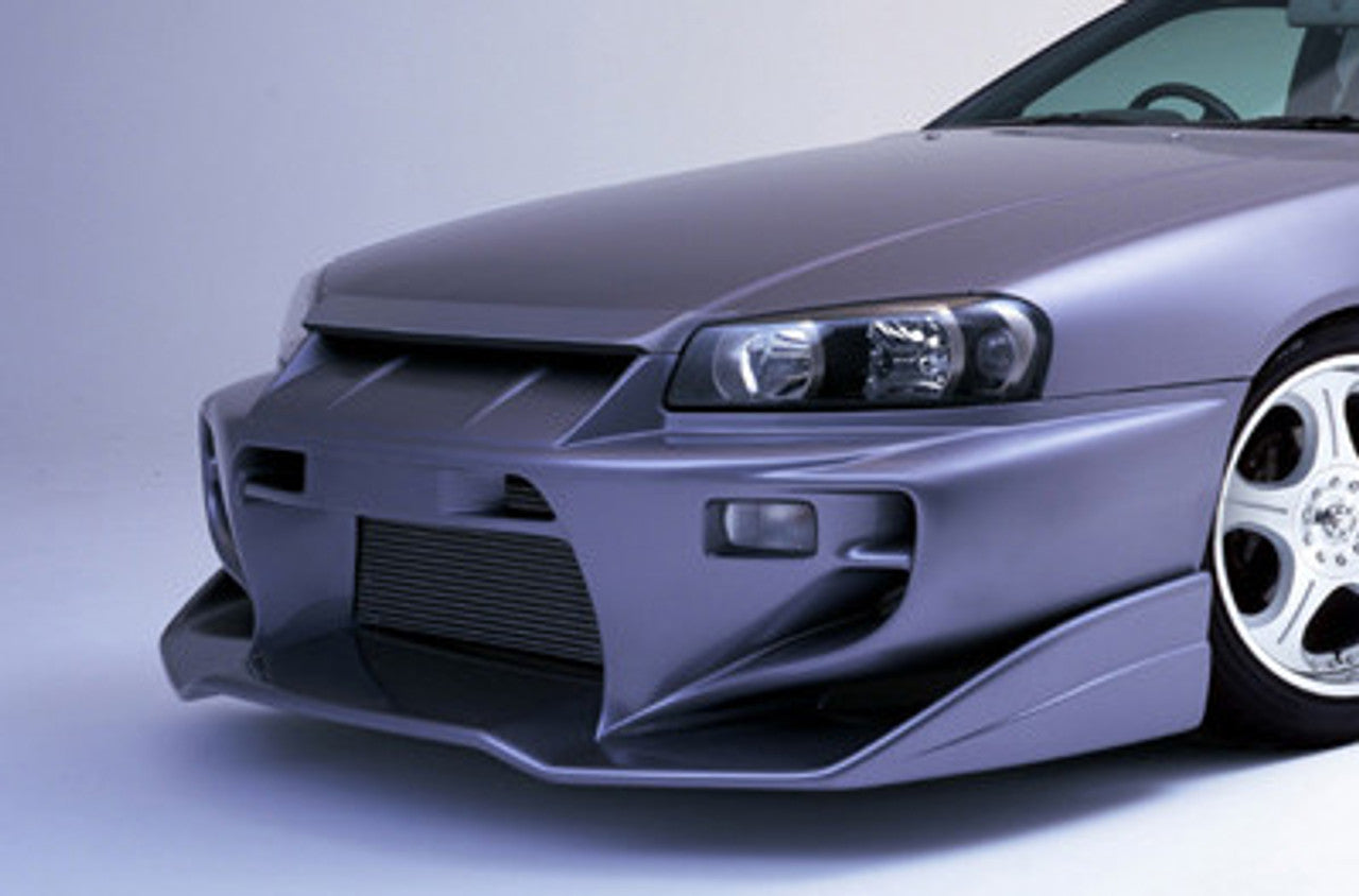 VeilSide 1999-2002 Nissan Skyline GT-S JDM ER34 C-I Model Front Bumper Spoiler (FRP)