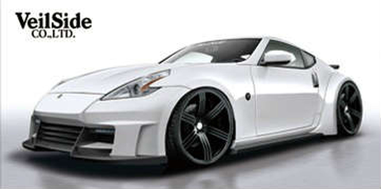 VeilSide 2009-2023 Nissan 370Z Ver. I Model FRP with CARBON Accents Complete Wide Body (Japanese FRP/ CFRP) 6 Pieces (Side Skirts Does Not Fit Nismo Model)