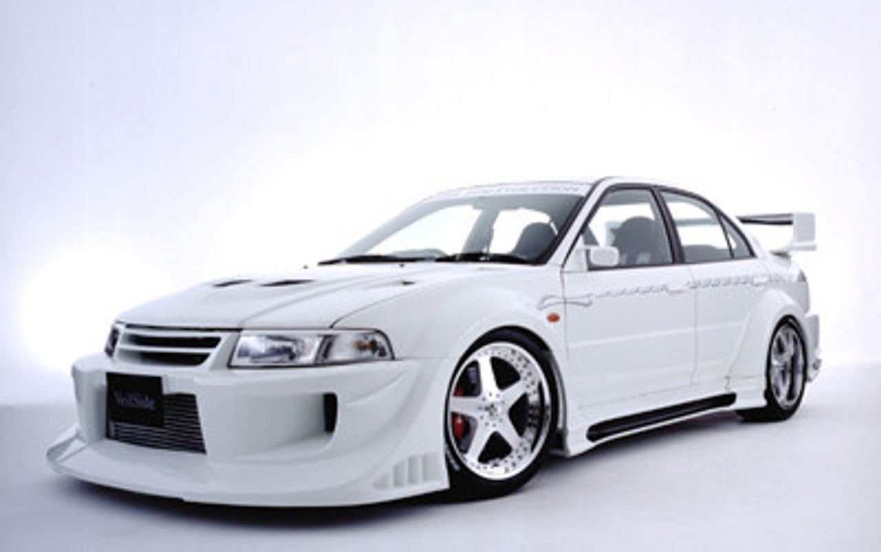 VeilSide 1997-2001 Mitsubishi Lancer EVO IV, V, VI CN9A/ CP9A DTM Evolution Wide Body Front Bumper Canards (FRP) Pair - Separate Installation Impossible