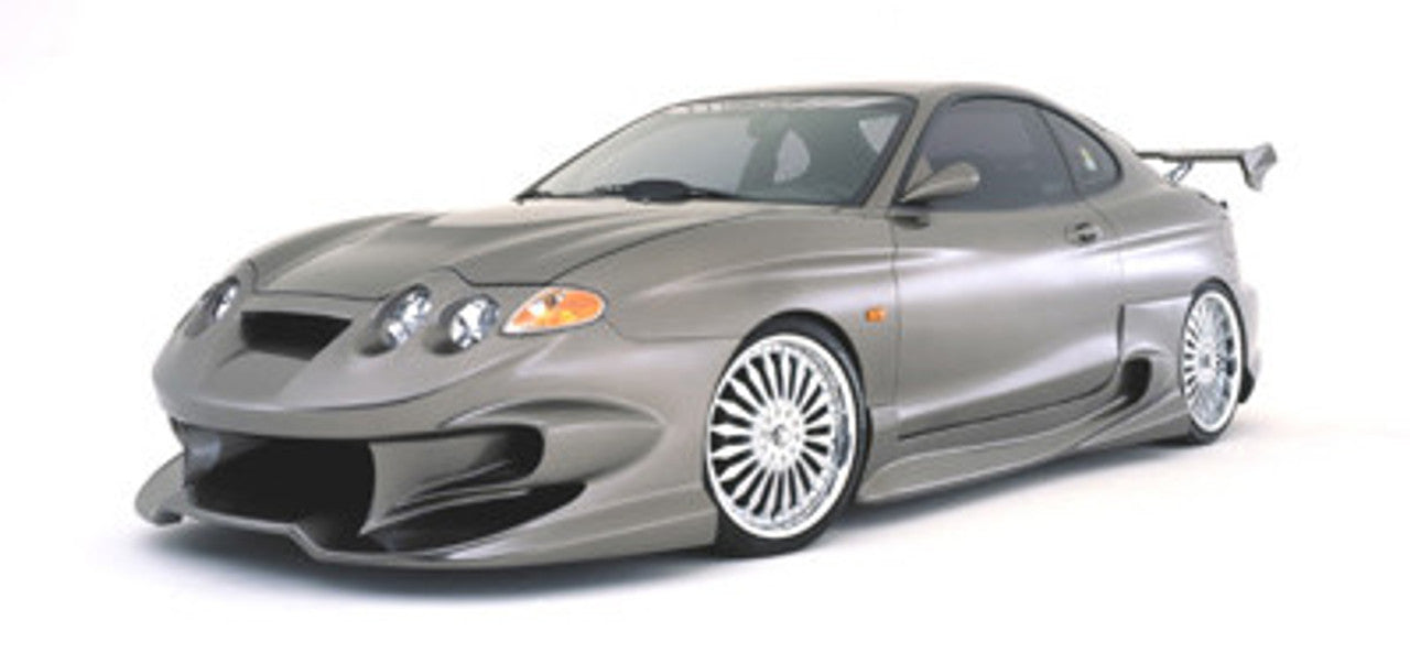 VeilSide 2000-2002 Hyundai Tiburon Turbulence K01R Model FRP Hood (FRP)