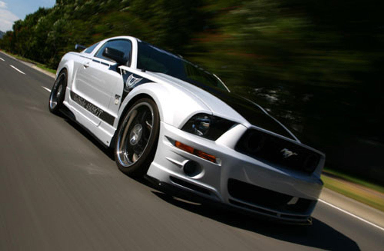 VeilSide 2005-2009 Ford Mustang GT USA Model Complete Kit (FRP) Front Bumper, Side Skirts, Door Panels, Rear Bumper & FRP Hood