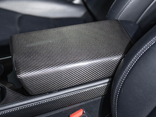 2020-UP TESLA MODEL 3 & Y CARBON FIBER INTERIOR CENTER ARMREST COVER