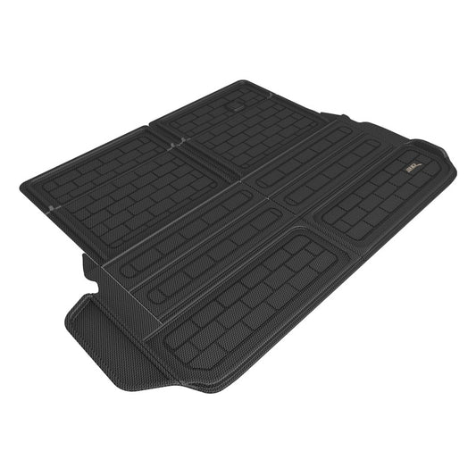 Black 3D MAXpider Lexus GX 6-Seat Kagu cargo liner rubber floor mats designed for 24-25 model with textured surface.