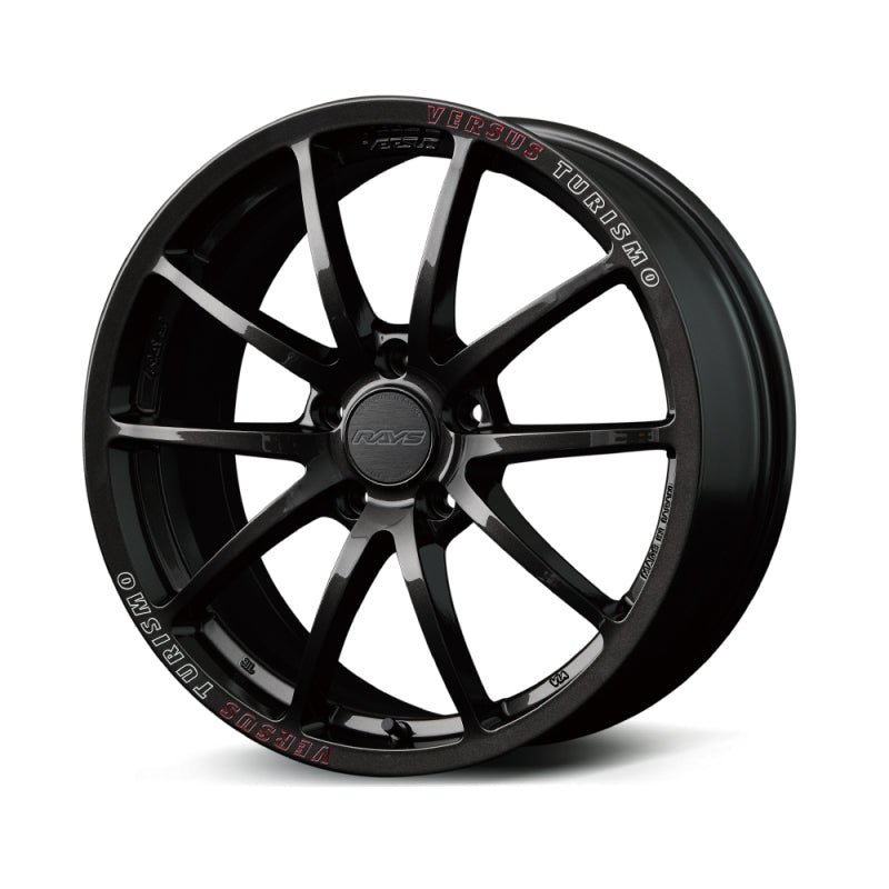 Versus VT125S 18X9.5 +45 5x114.3 Super Dark Gunmetal/MC/RAP (Red Clear)