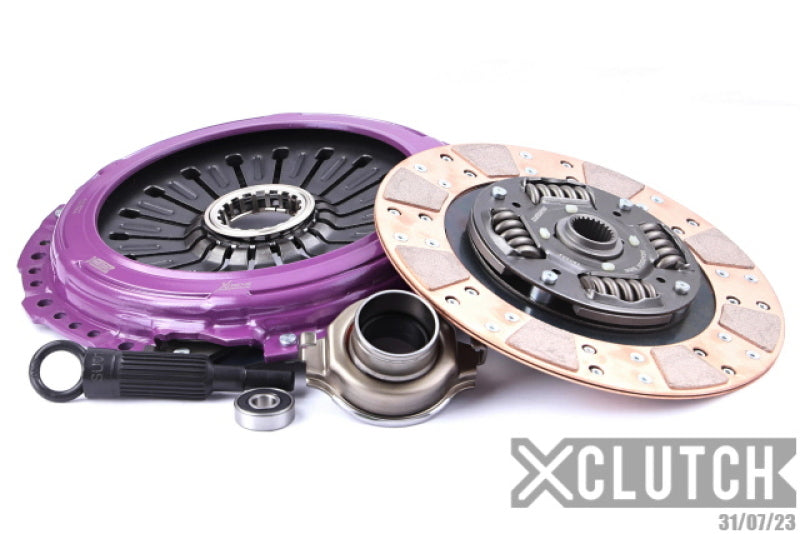 XClutch Stage 2 cushioned ceramic clutch kit for 2015-2021 Subaru WRX STi 2.5L, showing clutch components and assembly