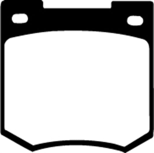 EBC Greenstuff front brake pads for Ford Cortina 1.6, performance brake pads with green friction material.