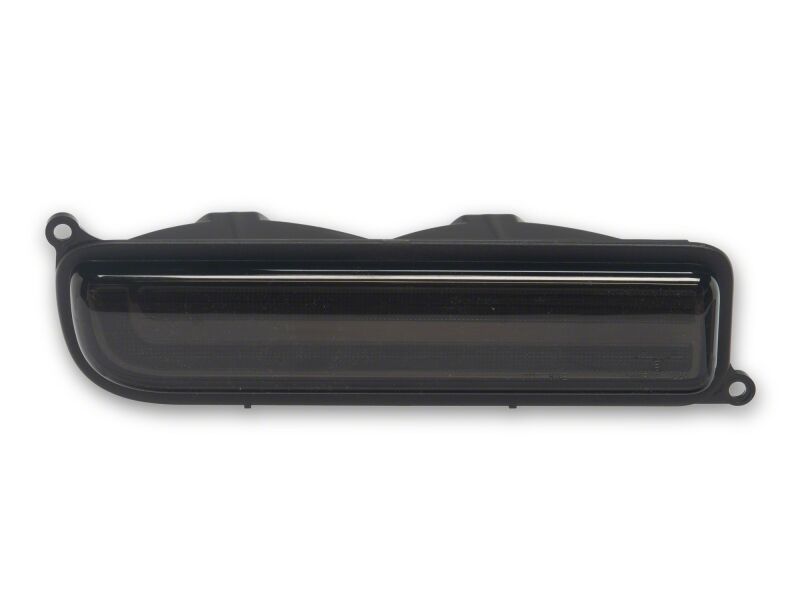 Raxiom LED front corner sidemarker lights for Jeep Cherokee XJ, black housing with smoked lenses, automotive indicator lights
