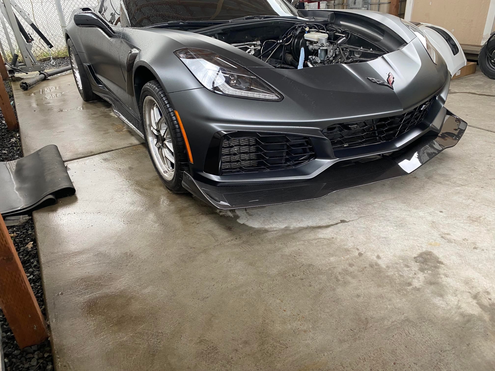 2019 CHEVROLET CORVETTE C7 ZR1 CARBON FIBER FRONT LIP SPLITTER GROUND EFFECTS