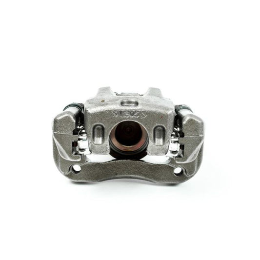PowerStop rear left OE brake caliper with bracket for Toyota Avalon 2005-2007, showcasing the black automotive brake component.
