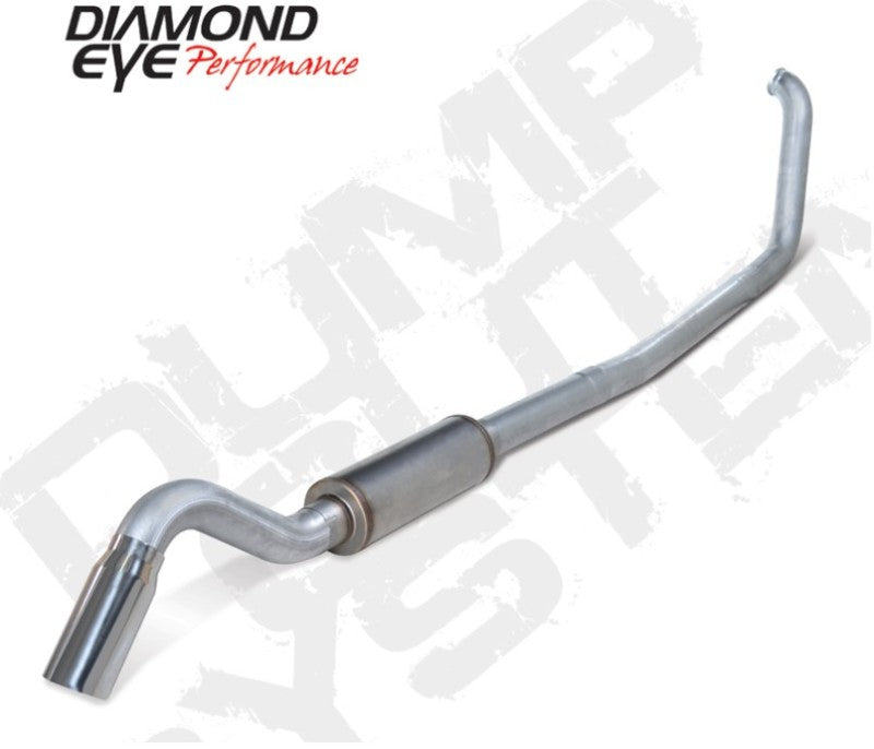 Diamond Eye Performance Turbo Back exhaust kit for 2000-2003 Ford F250/F350 7.3L with turn down tip, displayed on vehicle.