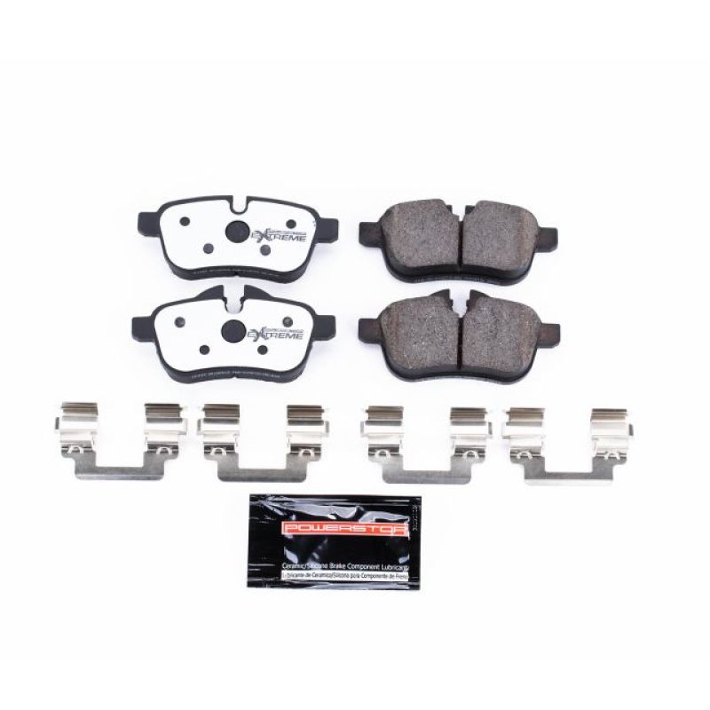 PowerStop rear Z26 extreme street brake pads for BMW Z4 2009-2016, with hardware, performance brake replacement