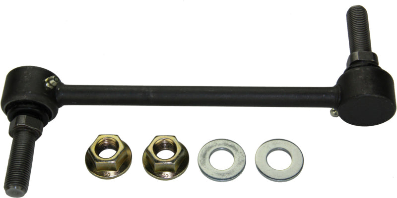 Moog front sway bar endlink for Land Rover Range Rover Sport 2014-2022, close-up of metal linkage component.