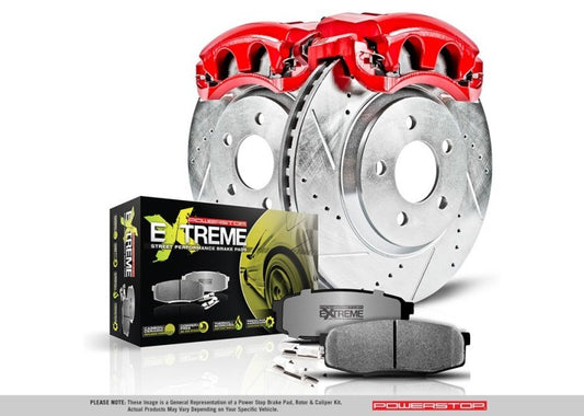 PowerStop Z26 Street Brake Kit for 2016-2017 Infiniti QX50 front performance brake system with calipers and rotors.