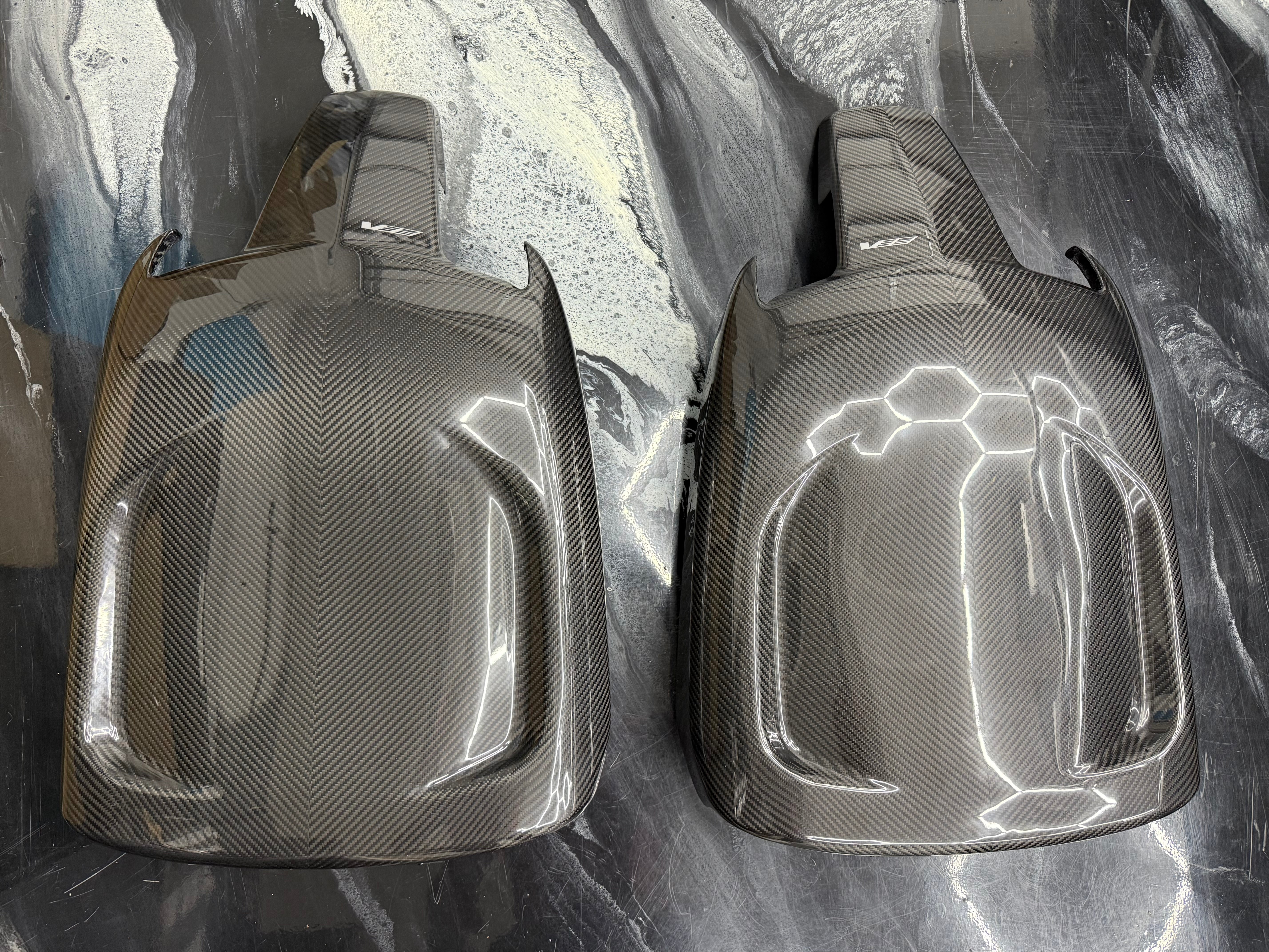 2020-Present Cadillac CT4-V / CT4-V Blackwing | CARBON FIBER Seat Back Panel Replacement Pair (Driver & Passenger)