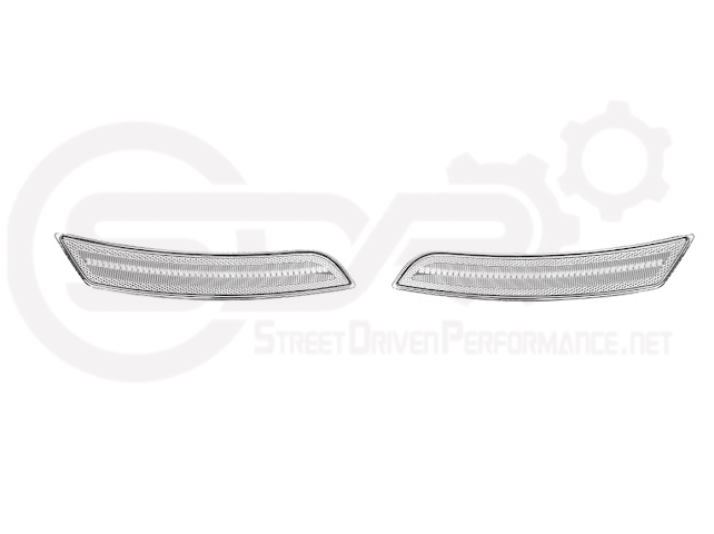 2016-2024 Chevrolet Camaro | Front Bumper Side Marker Lens w/ Amber LED Reflector Light Pair (Clear / Amber / Smoke)